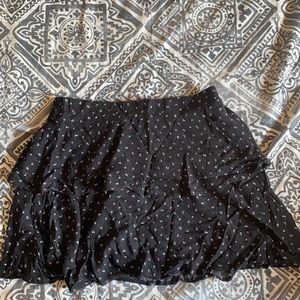 Good Luck Gem, Skirt, Black with white/red design